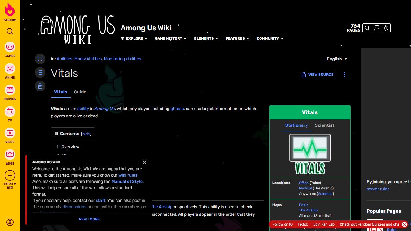 Vitals | Among Us Wiki | Fandom